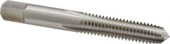 Cleveland - 3/8-16 UNC 3B 4 Flute Bright Finish High Speed Steel Straight Flute Standard Hand Tap - Plug, Right Hand Thread, 2.938" OAL, 31.75mm Thread Length, H3 Limit, Oversize - Exact Industrial Supply