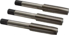 Cleveland - 7/16-20 UNF, 4 Flute, Bottoming, Plug & Taper, Bright Finish, High Speed Steel Tap Set - Right Hand Cut, 3-5/32" OAL, 0.88" Thread Length - Industrial Tool & Supply