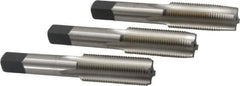 Cleveland - 11/16-16 UNF, 4 Flute, Bottoming, Plug & Taper, Bright Finish, High Speed Steel Tap Set - Right Hand Cut, 4.031" OAL, 1.09" Thread Length - Industrial Tool & Supply