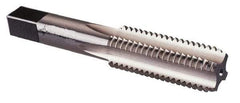 Interstate - 2-14 UNS 3B 6 Flute Bright Finish High Speed Steel Straight Flute Standard Hand Tap - Bottoming, Right Hand Thread, 5" OAL, H6 Limit, Oversize - Exact Industrial Supply