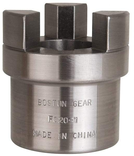 Boston Gear - 1" Max Bore Diam, FC20 Coupling Size, Flexible Half Coupling - 2" OD, 3.69" OAL, Steel - Industrial Tool & Supply