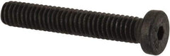 Made in USA - #10-24 UNC Hex Socket Drive, Low Socket Cap Screw - Grade 4037 Alloy Steel, Black Oxide Finish, Fully Threaded, 3/8" Length Under Head - Industrial Tool & Supply