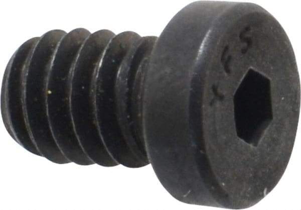 Value Collection - 1/4-20 UNC Hex Socket Drive, Low Socket Cap Screw - Alloy Steel, Black Oxide Finish, Fully Threaded, 3/8" Length Under Head - Industrial Tool & Supply