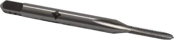 Cleveland - #1-64 UNC, 2 Flute, Bright Finish, High Speed Steel Spiral Point Tap - Plug Chamfer, Right Hand Thread, 1-11/16" OAL, 0.38" Thread Length, 2B Class of Fit, Series 1011 - Exact Industrial Supply
