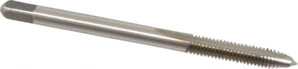 Cleveland - #6-40 UNF, 2 Flute, Bright Finish, High Speed Steel Spiral Point Tap - Plug Chamfer, Right Hand Thread, 50.8mm OAL, 0.38" Thread Length, 2B/3B Class of Fit, Series 1011 - Exact Industrial Supply
