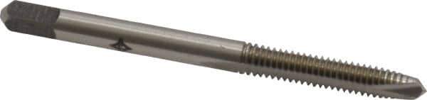 Cleveland - #8-32 UNC, 2 Flute, Bright Finish, High Speed Steel Spiral Point Tap - Plug Chamfer, Right Hand Thread, 2-1/8" OAL, 19.05mm Thread Length, 3B Class of Fit, Series 1011 - Exact Industrial Supply