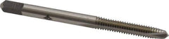Cleveland - #8-32 UNC, 2 Flute, Bright Finish, High Speed Steel Spiral Point Tap - Plug Chamfer, Right Hand Thread, 2-1/8" OAL, 19.05mm Thread Length, 3B Class of Fit, Series 1011 - Exact Industrial Supply
