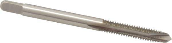 Cleveland - #8-32 UNC, 2 Flute, Bright Finish, High Speed Steel Spiral Point Tap - Plug Chamfer, Right Hand Thread, 2-1/8" OAL, 19.05mm Thread Length, 2B Class of Fit, Series 1011 - Exact Industrial Supply