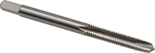 Cleveland - #8-36 UNF, 2 Flute, Bright Finish, High Speed Steel Spiral Point Tap - Plug Chamfer, Right Hand Thread, 2-1/8" OAL, 19.05mm Thread Length, 2B/3B Class of Fit, Series 1011 - Exact Industrial Supply