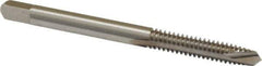 Cleveland - #10-24 UNC, 2 Flute, Bright Finish, High Speed Steel Spiral Point Tap - Plug Chamfer, Right Hand Thread, 2-3/8" OAL, 1/2" Thread Length, Series 1011 - Exact Industrial Supply
