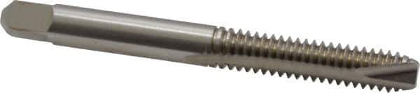 Cleveland - 1/4-20 UNC, 2 Flute, Bright Finish, High Speed Steel Spiral Point Tap - Bottoming Chamfer, Right Hand Thread, 2-1/2" OAL, 25.4mm Thread Length, 3B Class of Fit, Series 1012 - Exact Industrial Supply