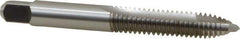 Cleveland - 5/16-18 UNC, 2 Flute, Bright Finish, High Speed Steel Spiral Point Tap - Plug Chamfer, Right Hand Thread, 2-23/32" OAL, 0.69" Thread Length, 3B Class of Fit, Series 1011 - Exact Industrial Supply