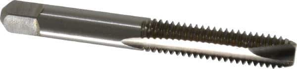 Cleveland - 5/16-18 UNC, 3 Flute, Bright Finish, High Speed Steel Spiral Point Tap - Bottoming Chamfer, Right Hand Thread, 2-23/32" OAL, 0.69" Thread Length, 3B Class of Fit, Series 1012 - Exact Industrial Supply