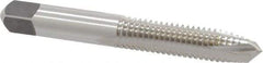 Cleveland - 5/16-24 UNF, 2 Flute, Bright Finish, High Speed Steel Spiral Point Tap - Plug Chamfer, Right Hand Thread, 2-23/32" OAL, 0.69" Thread Length, 3B Class of Fit, Series 1011 - Exact Industrial Supply