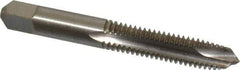 Cleveland - 3/8-16 UNC, 3 Flute, Bright Finish, High Speed Steel Spiral Point Tap - Plug Chamfer, Right Hand Thread, 2-15/16" OAL, 31.75mm Thread Length, Series 1011 - Exact Industrial Supply