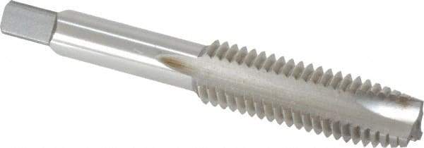 Cleveland - 1/2-13 UNC, 3 Flute, Bright Finish, High Speed Steel Spiral Point Tap - Plug Chamfer, Right Hand Thread, 3-3/8" OAL, 0.94" Thread Length, Series 1011 - Exact Industrial Supply