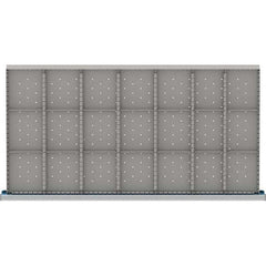 LISTA - 21-Compartment Drawer Divider Layout for 3.15" High Drawers - Industrial Tool & Supply