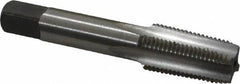 Cleveland - 1/8-27 NPT Thread, 4 Flute Standard Pipe Tap - 2-1/8" OAL, 3/4" Thread Length, 5/16" Shank Diam, Bright Finish, High Speed Steel - Exact Industrial Supply