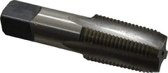 Cleveland - 1/2-14 NPT Thread, 4 Flute Standard Pipe Tap - 3-1/8" OAL, 1-3/8" Thread Length, 11/16" Shank Diam, Bright Finish, High Speed Steel - Exact Industrial Supply