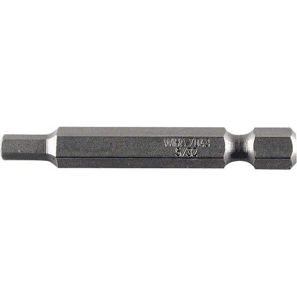 Wiha - 3/16" Power Bit - 1/4" Drive, 2" OAL - Industrial Tool & Supply