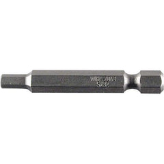 Wiha - 3/16" Power Bit - 1/4" Drive, 2" OAL - Industrial Tool & Supply
