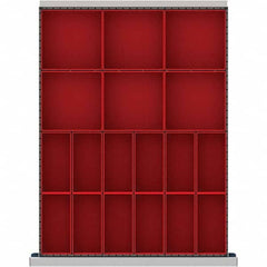 LISTA - 18-Compartment Drawer Divider Layout for 3.15" High Drawers - Industrial Tool & Supply