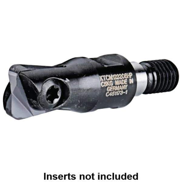 Kennametal - 12mm Cut Diam, 3mm Max Depth of Cut, 30mm OAL, Indexable Ball Nose End Mill - 30mm Head Length, M08 Modular Connection, KDMT Toolholder, KDM 12.. Insert - Industrial Tool & Supply