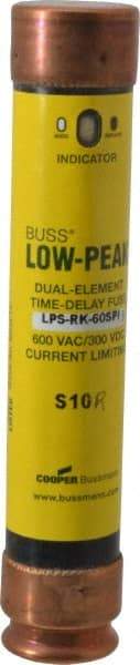 Cooper Bussmann - 300 VDC, 600 VAC, 60 Amp, Time Delay General Purpose Fuse - Fuse Holder Mount, 5-1/2" OAL, 100 at DC, 300 at AC (RMS) kA Rating, 26.92mm Diam - Industrial Tool & Supply