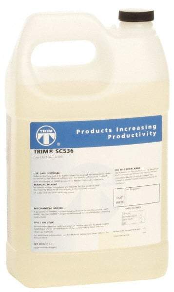Master Fluid Solutions - Trim SC536, 1 Gal Bottle Cutting & Grinding Fluid - Semisynthetic, For Drilling, Reaming, Tapping - Industrial Tool & Supply