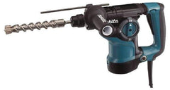 Makita - 120 Volt 1-1/8" SDS Plus Chuck Electric Rotary Hammer - 0 to 4,500 BPM, 0 to 1,100 RPM, Reversible - Industrial Tool & Supply