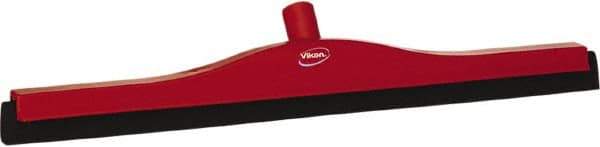 Vikan - 24" Foam Rubber Blade Bench Squeegee - Double Edge, Red, Plastic Holder - Industrial Tool & Supply