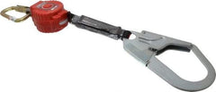 Miller - 6' Long, 400 Lb Capacity, Vectran/Polyester Fall Limiter - Aluminum Locking Rebar Hook Connector, Self-Locking Carabiner Connector - Industrial Tool & Supply