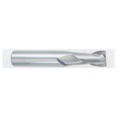 7/8 Dia. x 4 Overall Length 2-Flute Square End Solid Carbide SE End Mill-Round Shank-Center Cutting-TiAlN - Industrial Tool & Supply