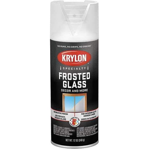 Krylon - Frosted Glass (Color), Frosted, Glass Frosting Spray Paint - 12 oz Container - Industrial Tool & Supply
