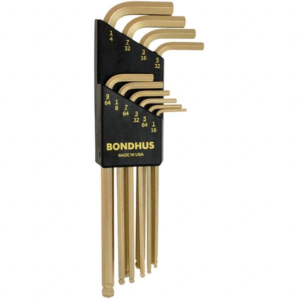 Bondhus - Hex Key Sets Tool Type: Hex Handle Type: L-Key Long Arm - Industrial Tool & Supply