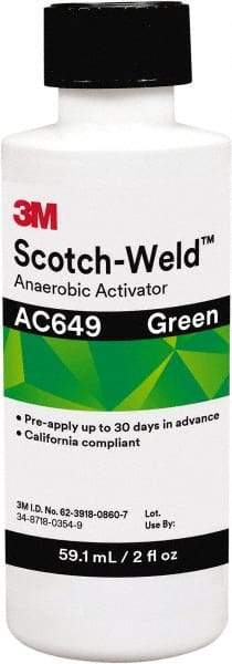 3M - 2 Fl Oz, Green Adhesive Activator - For Use with Threadlockers, Pipe Sealants, Retaining Compounds, Gasket Makers - Industrial Tool & Supply