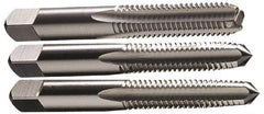 Hertel - #0-80 UNF, 2 Flute, Bottoming, Plug & Taper, Bright Finish, High Speed Steel Tap Set - 1-5/8" OAL, 2B/3B Class of Fit - Industrial Tool & Supply