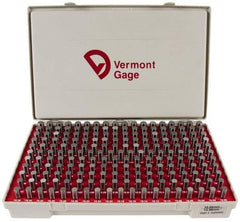 Vermont Gage - 200 Piece, 10-13.98 mm Diameter Plug and Pin Gage Set - Minus 0.01 mm Tolerance, Class ZZ - Industrial Tool & Supply