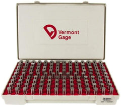 Vermont Gage - 125 Piece, 14-16.48 mm Diameter Plug and Pin Gage Set - Minus 0.01 mm Tolerance, Class ZZ - Industrial Tool & Supply