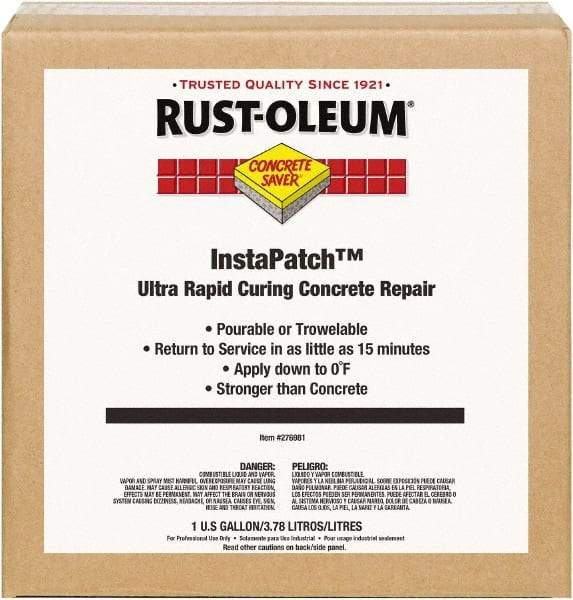 Rust-Oleum - 1 Gal Bottle Concrete Repair/Resurfacing - Gray, 230 Sq Ft Coverage, Polyethylene - Industrial Tool & Supply