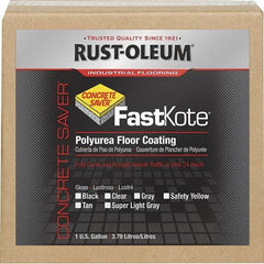 Rust-Oleum - 1 Gal Safety Yellow Gloss Finish Floor Coating - 400 Sq Ft per Gal, Interior/Exterior, <50 gL VOC Compliance - Industrial Tool & Supply