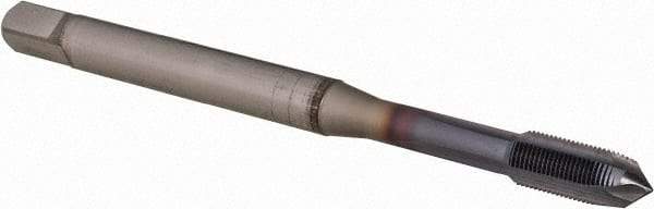 OSG - M6x0.50 Metric Fine, 3 Flute, TiCN Finish, Powdered Metal Spiral Point Tap - Plug Chamfer, Right Hand Thread, 80mm OAL, 11.7mm Thread Length, 0.255" Shank Diam, 6H Class of Fit, Series 16510 - Exact Industrial Supply