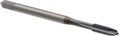 OSG - #10-32 UNF, 3 Flute, TiCN Finish, Powdered Metal Spiral Point Tap - Plug Chamfer, Right Hand Thread, 70mm OAL, 12.5mm Thread Length, 0.194" Shank Diam, 2B Class of Fit, Series 16515 - Exact Industrial Supply
