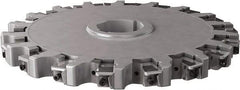 Seco - Arbor Hole Connection, 0.63" Cutting Width, 4.461" Depth of Cut, 315mm Cutter Diam, 2.3622" Hole Diam, 18 Tooth Indexable Slotting Cutter - 335.25 Toolholder, XNHQ, LNHQ Insert, Right Hand Cutting Direction - Industrial Tool & Supply