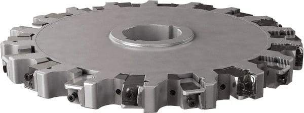 Seco - Arbor Hole Connection, 1.26" Cutting Width, 4.461" Depth of Cut, 315mm Cutter Diam, 2.3622" Hole Diam, 9 Tooth Indexable Slotting Cutter - 335.25 Toolholder, XNHQ, LNHQ Insert, Right Hand Cutting Direction - Industrial Tool & Supply