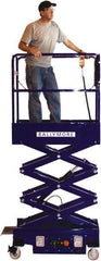 Ballymore - 500 Lb Capacity, 144" Lift Height, Battery Operated Mini Scissor Lift - 144 Inch Lift Height, 46 Inch Length x 28 Inch Width Footprint, 500 Lbs. Load Limit - Industrial Tool & Supply