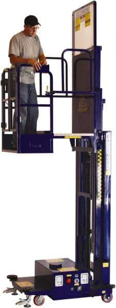 Ballymore - 650 Lb Capacity, 186" Lift Height, Battery Operated Power Stocker Lift with Safety Sensor - 186" Lift Height, Battery Operated - Industrial Tool & Supply