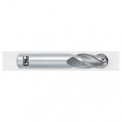 21/64 x 3/8 x 7/8 x 2-1/2 4 Fl Carbide Ball Center Cutting End Mill -  Bright - Industrial Tool & Supply