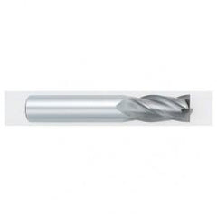 27/64 Dia. x 2-3/4 Overall Length 4-Flute Square End Solid Carbide SE End Mill-Round Shank-Center Cutting-TiALN - Industrial Tool & Supply