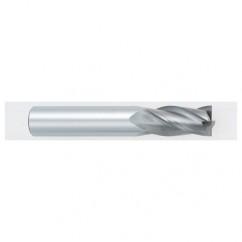 1 Dia. x 4 Overall Length 4-Flute Square End Solid Carbide SE End Mill-Round Shank-Center Cutting-TiAlN - Industrial Tool & Supply